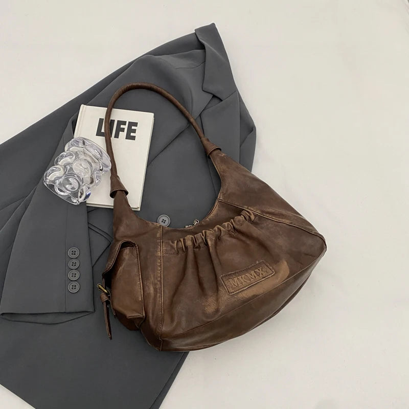 Retro Leather Shoulder Bags for Women