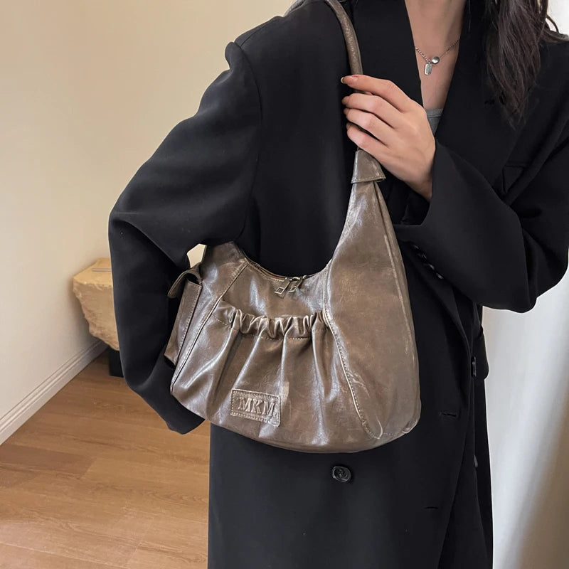 Retro Leather Shoulder Bags for Women