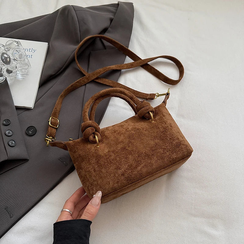 New LEFTSIDE Women Small Suede Crossbody Bag Winter