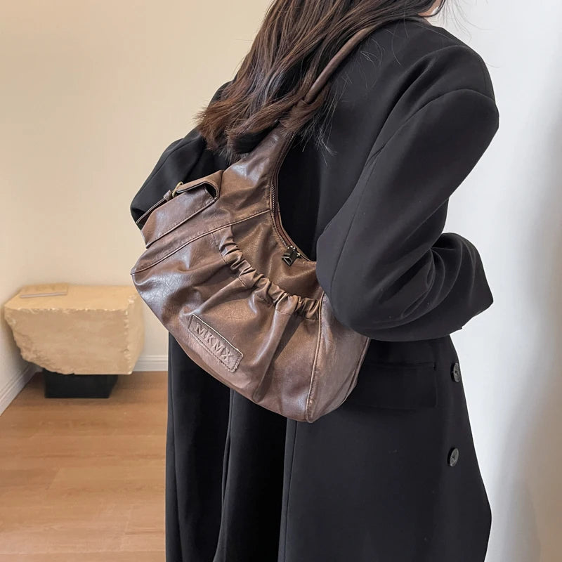 Retro Leather Shoulder Bags for Women