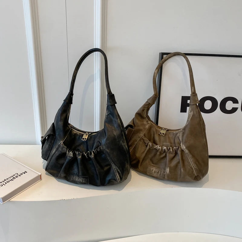 Retro Leather Shoulder Bags for Women