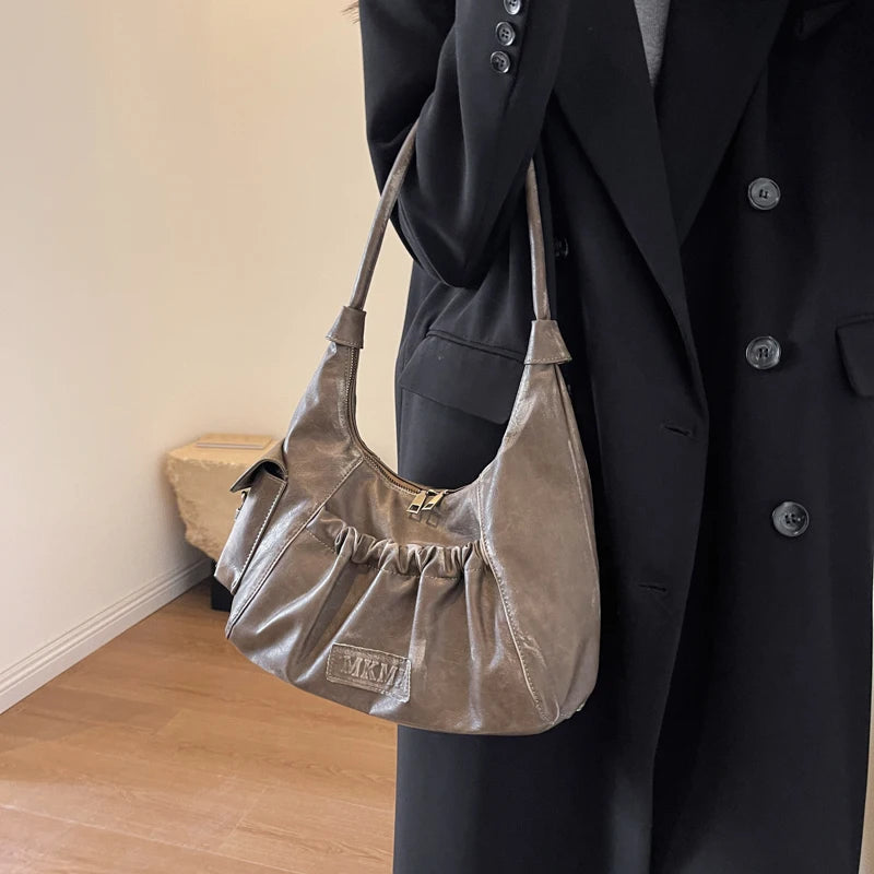 Retro Leather Shoulder Bags for Women