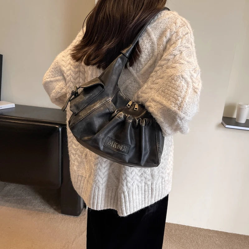 Retro Leather Shoulder Bags for Women