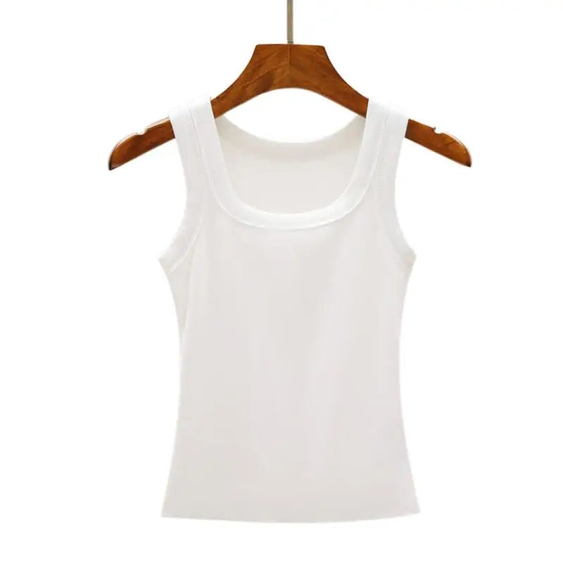 Tight And Sexy Tank Top Knitted Bottom Shirt And Sleeveless Top For Outerwear