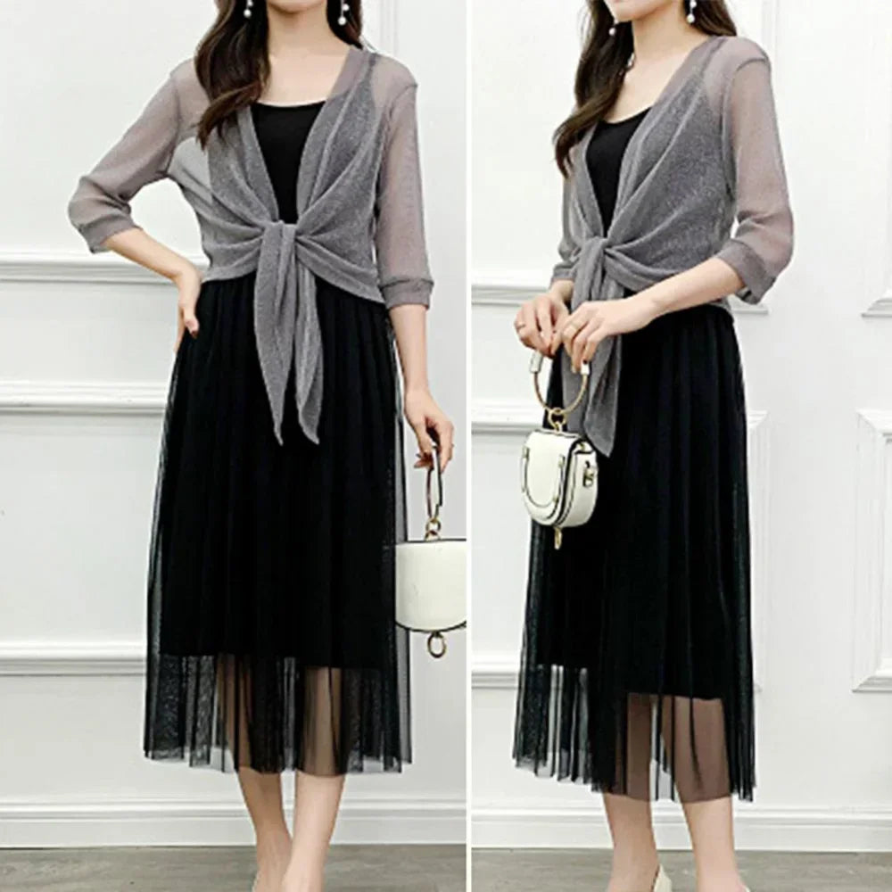 Summer Cardigan Ladies Sexy Thin Sunscreen Short Jacket ling Dress Thin Short Coat Short Type Shawl