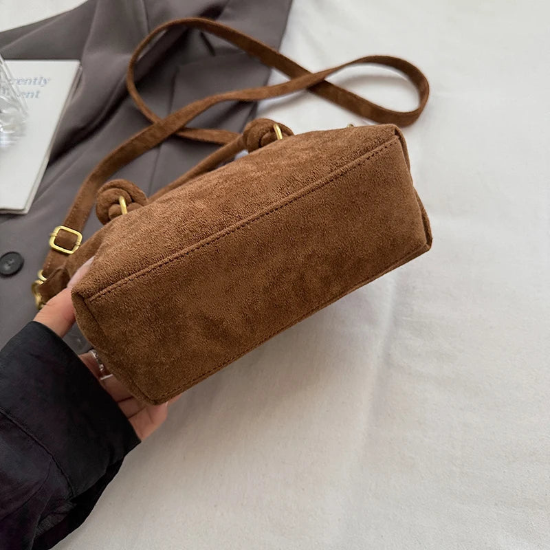 New LEFTSIDE Women Small Suede Crossbody Bag Winter