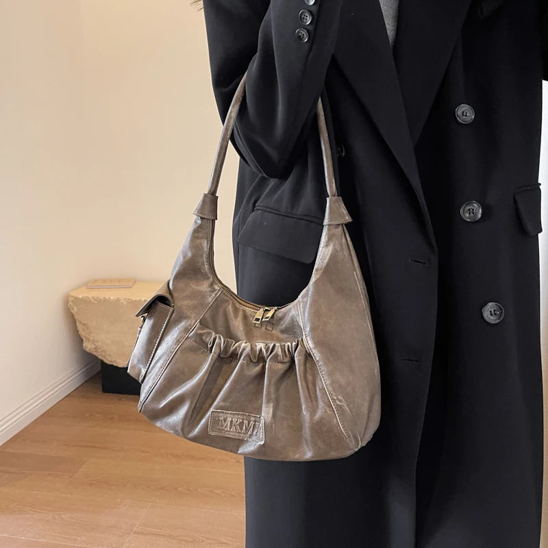 Retro Leather Shoulder Bags for Women