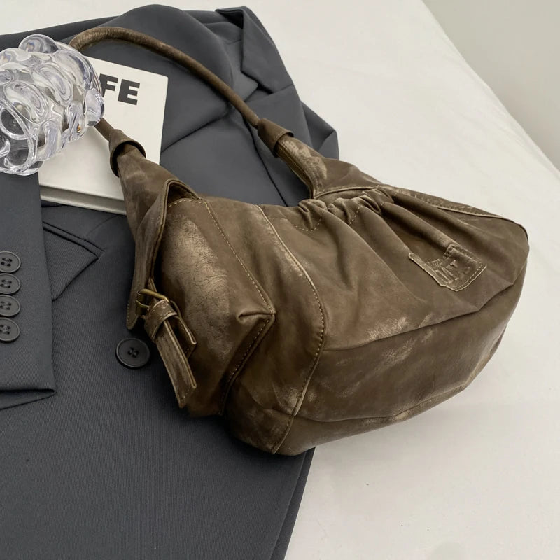 Retro Leather Shoulder Bags for Women