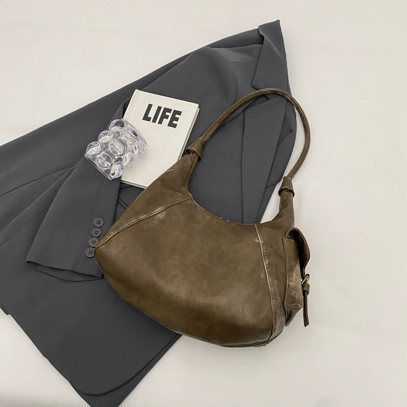 Retro Leather Shoulder Bags for Women