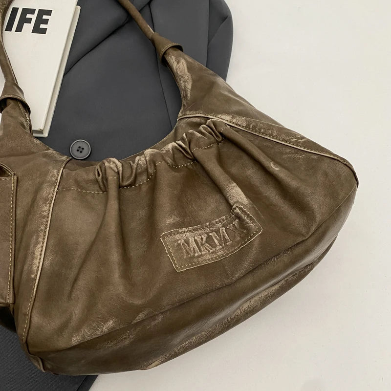 Retro Leather Shoulder Bags for Women