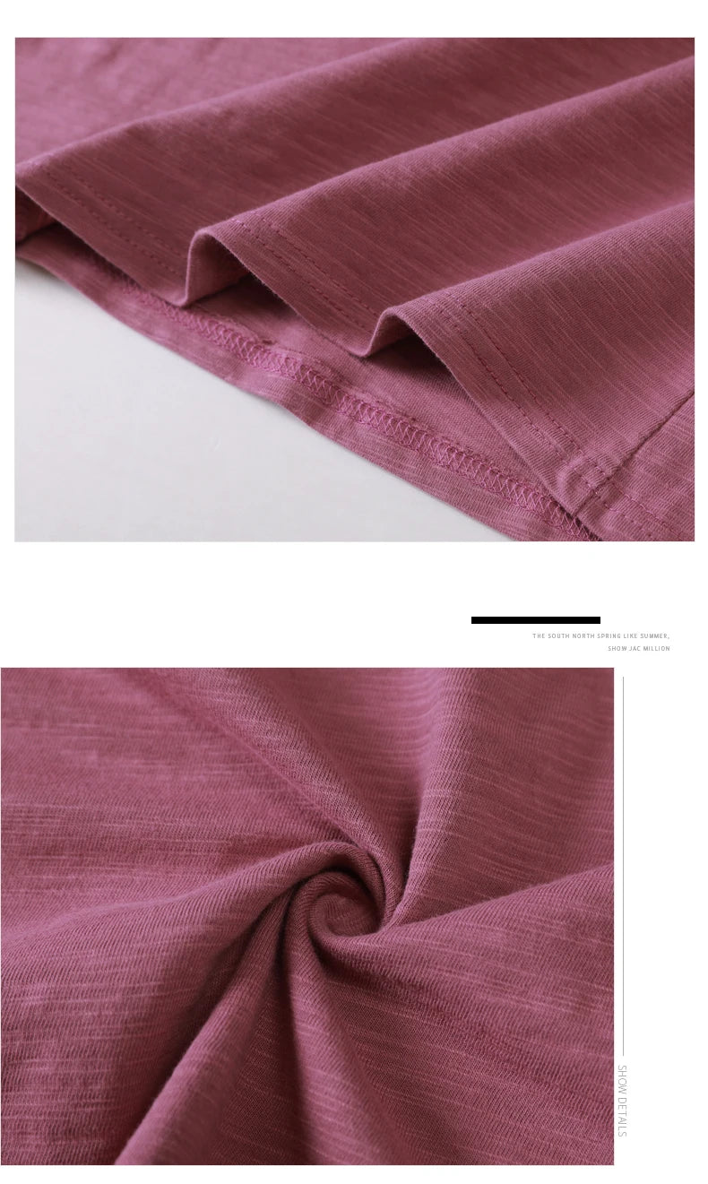 Female Ribbed Cotton Tee-Shirts Button Loose Casual Fashion T-shirts 2026